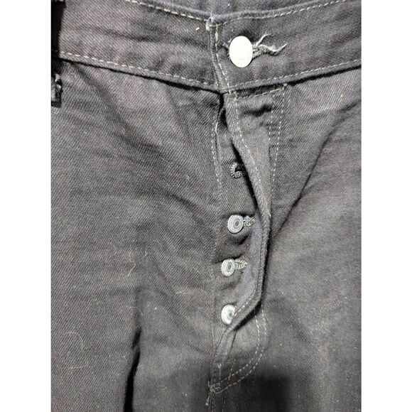 Levi's Vintage Men's Black Solid Button Fly 501 Denim Jeans Size 40 x 32 - Picture 7 of 7